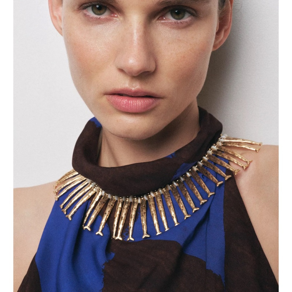 Zara Gold Statement Necklace